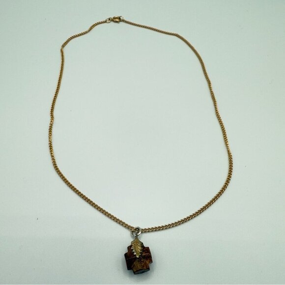 Dainty Wooden Cross Pendant Necklace - Picture 9 of 15